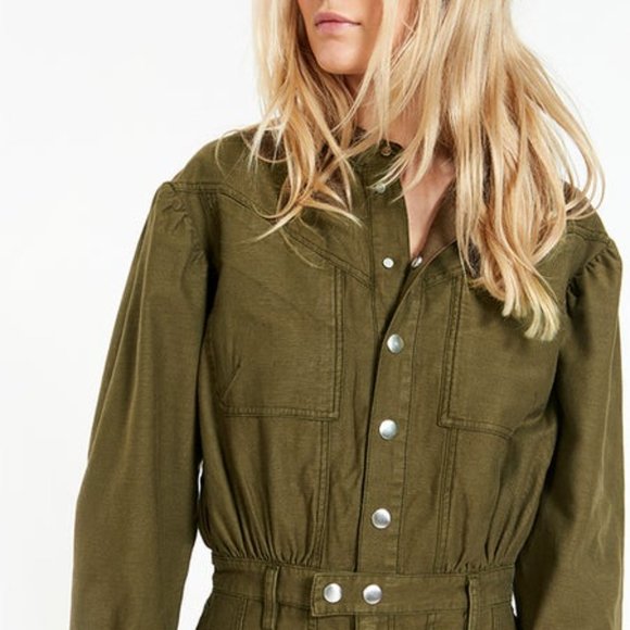 FRAME Moto Zip Snap Front Dress - Picture 11 of 11